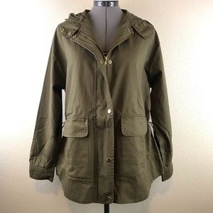 F21 Olive Green Anorak Parka Utility Jacket M